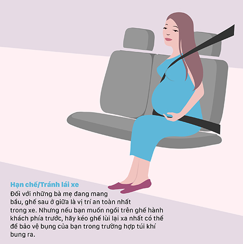 Kinh nghiệm lái xe an toàn cho phụ nữ mang thai