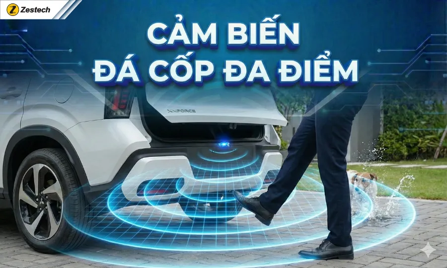 Cảm biến đá cốp siêu nhạy của Cốp điện Zestech ZCop