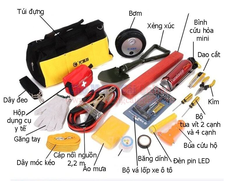 Bộ dụng cụ cứu hộ xe ô tô