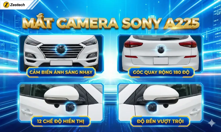Mắt Camera Sony A225 – Góc nhìn siêu rộng
