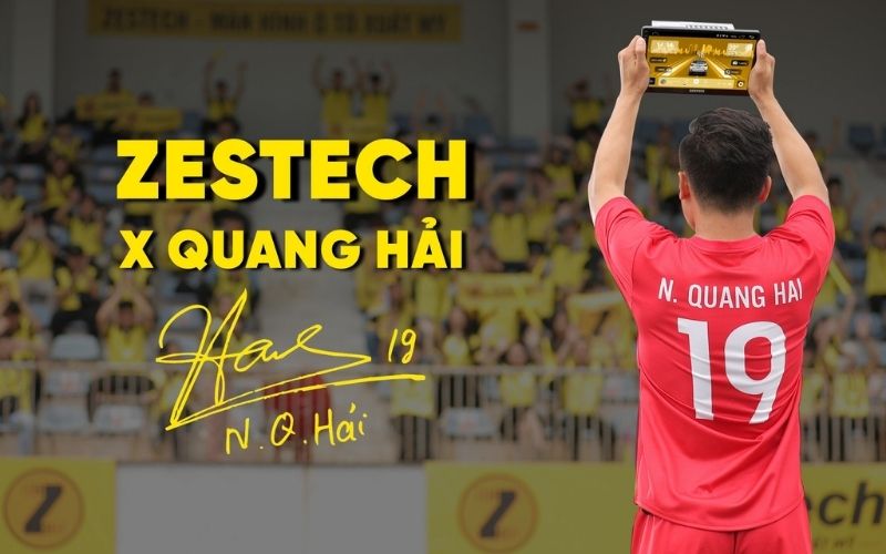 Cầu thủ Quang Hải – Đại sứ thương hiệu màn hình ô tô Zestech