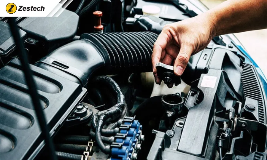 Bước 1 Tiến hành xả sạch nước làm mát cũ trong xe