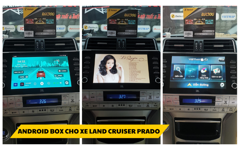 Lắp đặt Android Box cho xe Land Cruiser Prado