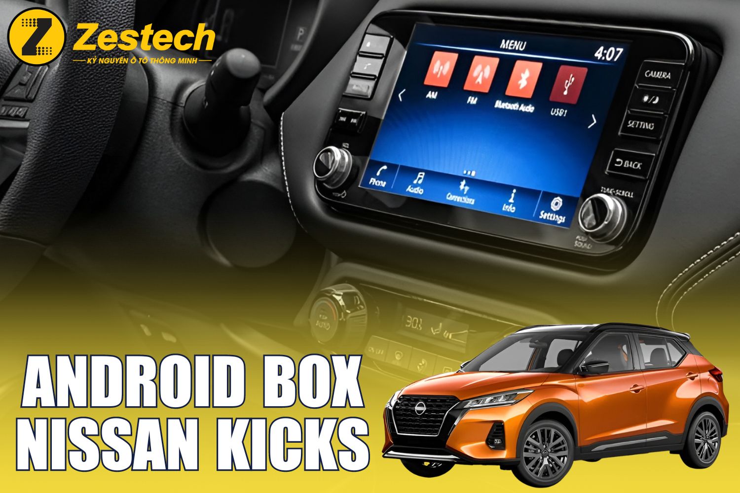 Lắp Android Box cho xe Nissan Kicks