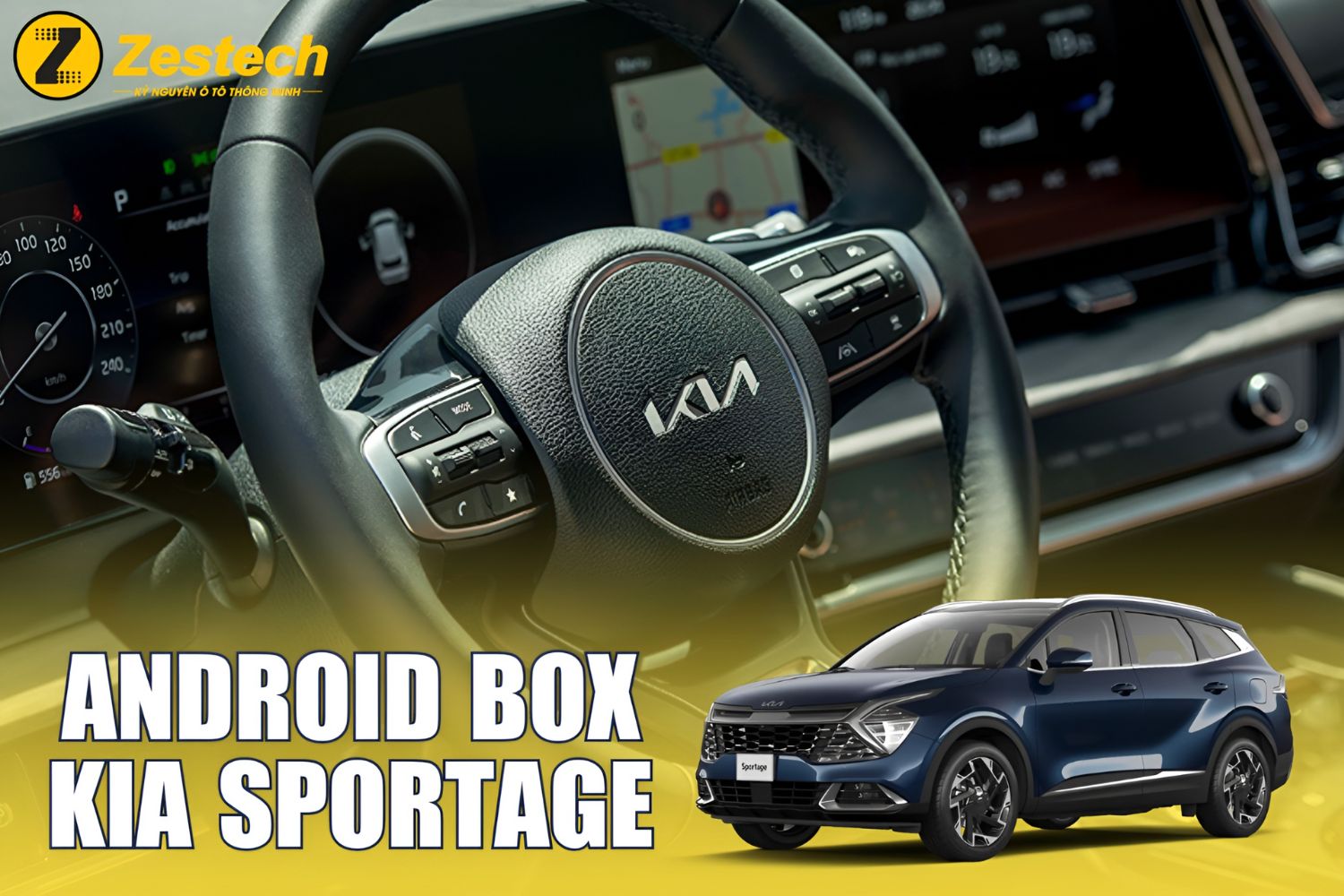 Lắp Android Box cho xe Kia Sportage