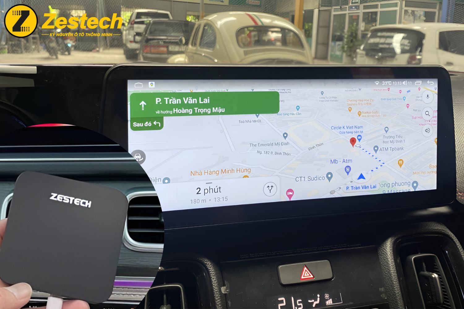 Android Box cho xe Kia Sonet có thể sử dụng bản đồ online hoặc offline để dẫn đường