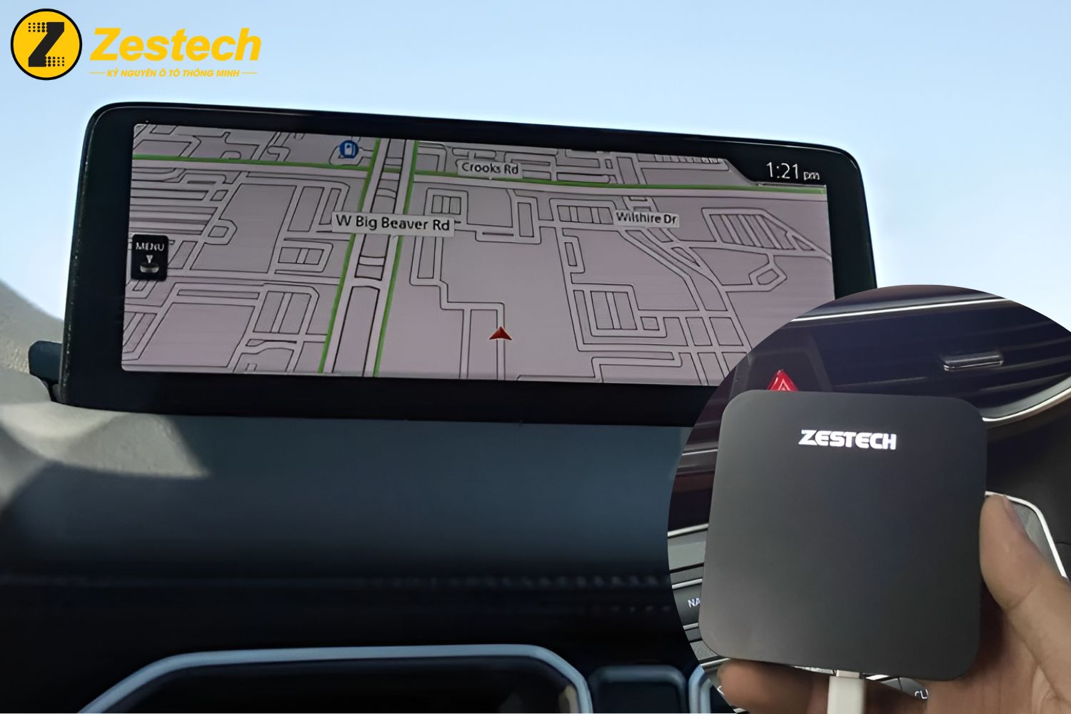 Thông báo và kiểm tra phạt nguội qua Android Box cho xe Mazda CX5
