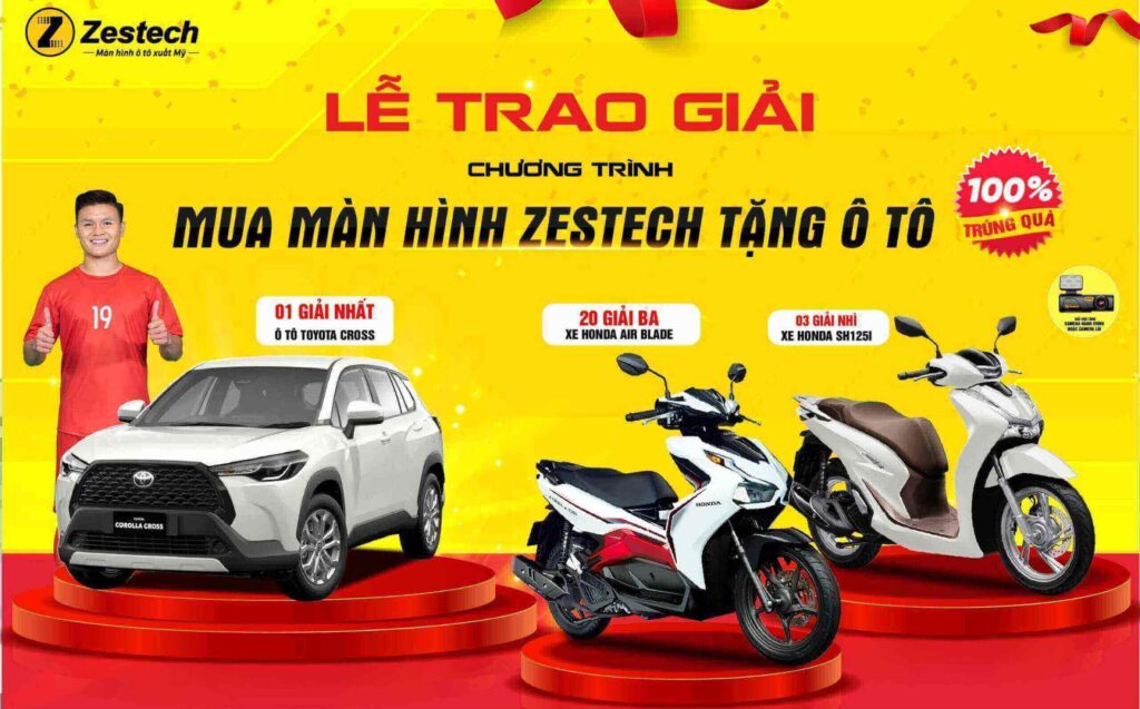 Zestech Việt Nam tổ chức trao giải cho các khách hàng trúng thưởng chương trình “Mua màn hình Zestech – Tặng ô tô”