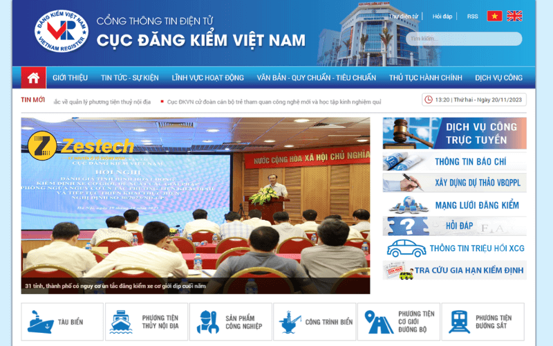 website-cuc-dang-kiem-viet-nam