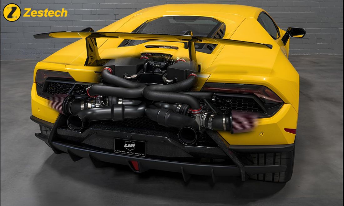 Lamborghini Huracan Performante sử dụng hộp số ly hợp kép 7 cấp và động cơ V10