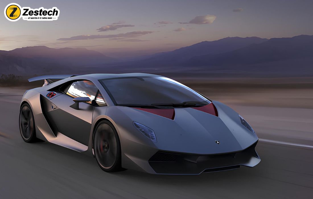 Phần thân xe Lamborghini Sesto Elemento sử dụng vật liệu Carbon Fiber