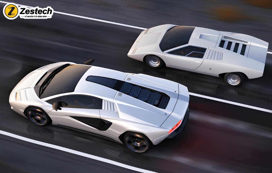 Khung xe Lamborghini Countach được làm từ nhôm và sợi carbon