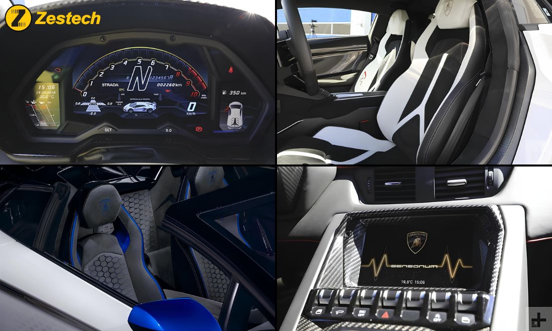 Thiết kế nội thất của xe Lamborghini Aventador SVJ