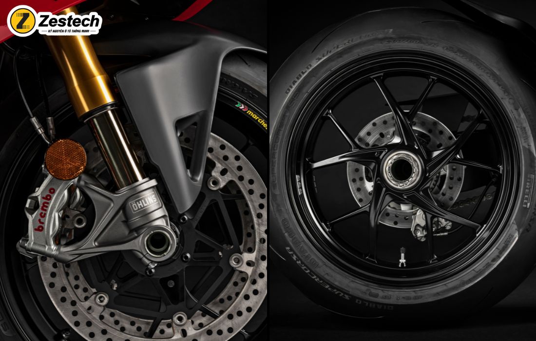 Ducati Panigale V4 sử dụng hệ thống giảm sóc Ohlins cao cấp