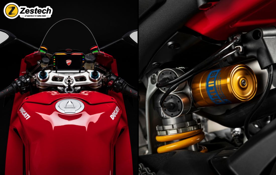 Ducati Panigale V4 có bình xăng 16 lít thiết kế gọn gàng