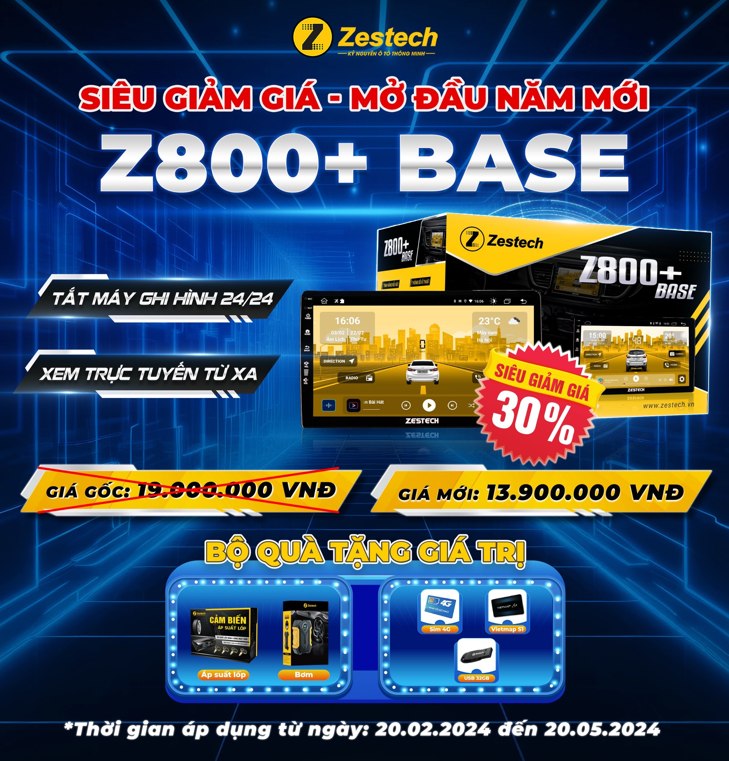 Chương trình giảm giá sản phẩm Màn hình Z800+Base