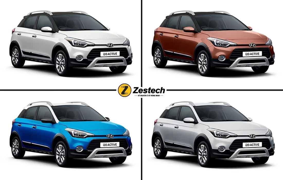 Các phiên bản màu sắc của Hyundai i20 Active