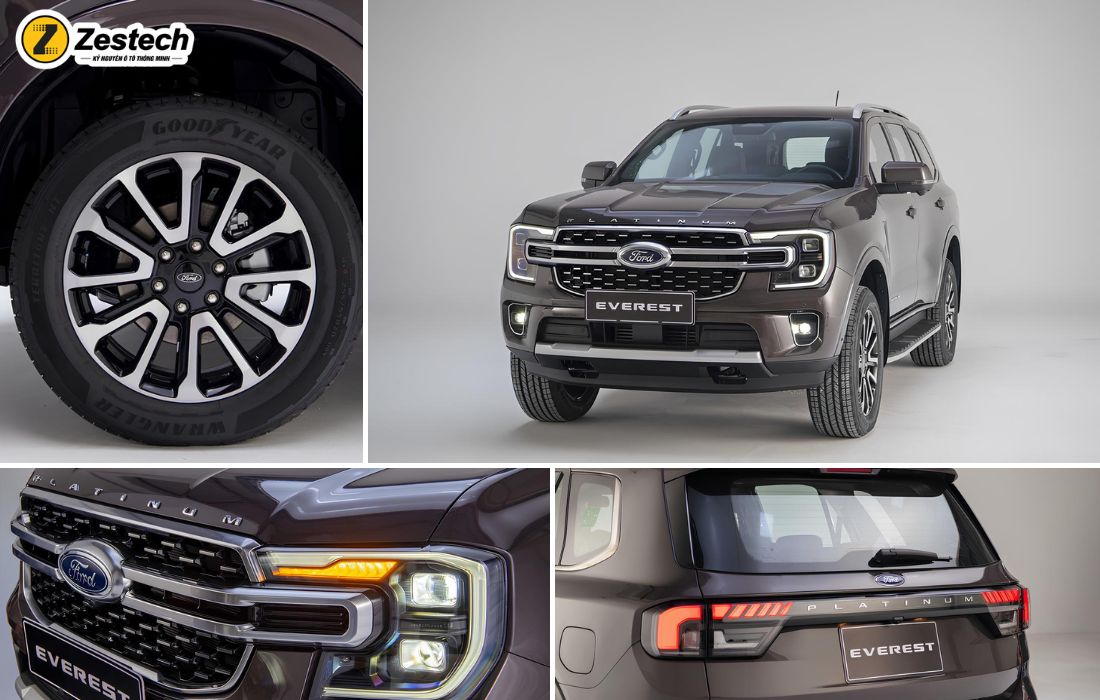 Thiết kế ngoại thất Ford Everest Platinum có nhiều khác biệt