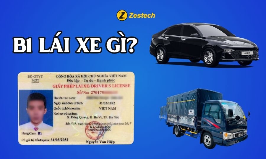 Bằng B1 lái xe gì? Thông tin cần biết về giấy phép lái xe B1