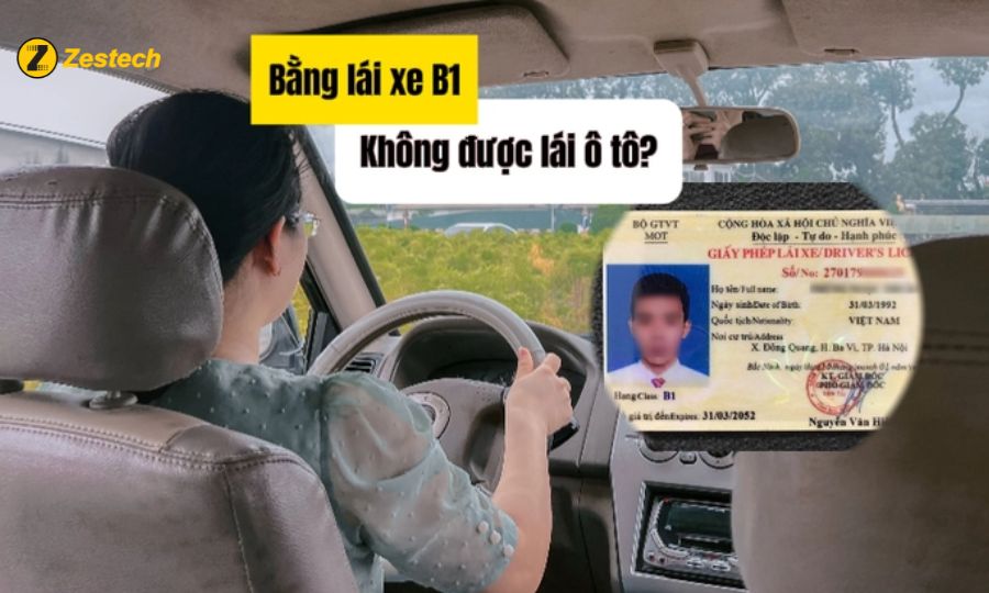 Giấy phép hạng B1 không được lái xe ô tô kể từ 1/1/2025