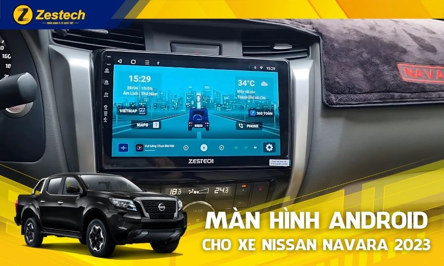 ZT360G – Màn hình ô tô cho xe Nissan Navara 2023 từ Zestech