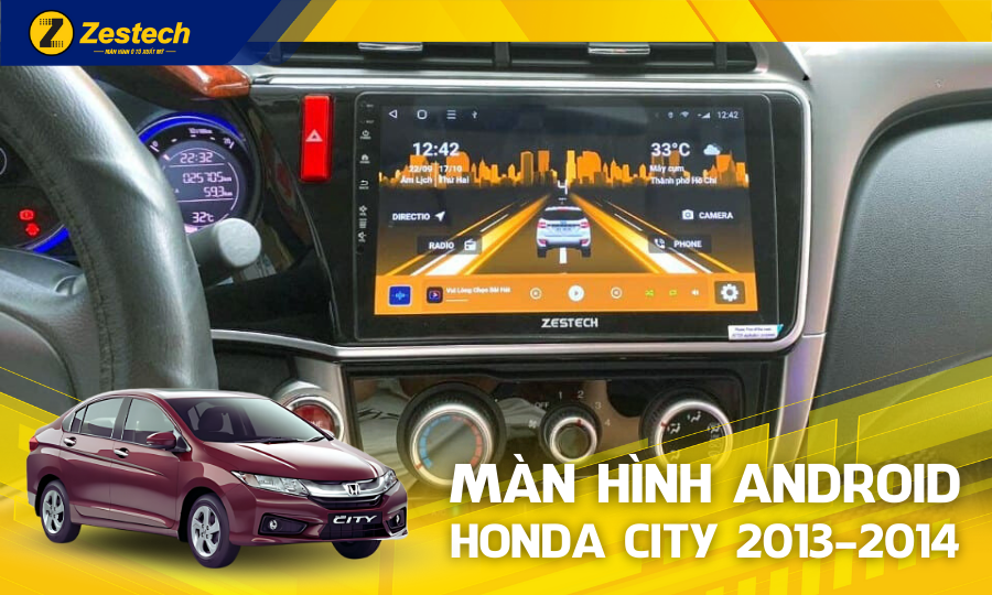 S100J – Màn hình ô tô cho xe Honda City 2013-2014