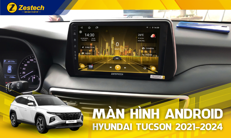 ZT360G – Màn hình ô tô cho xe Hyundai Tucson 2021-2024