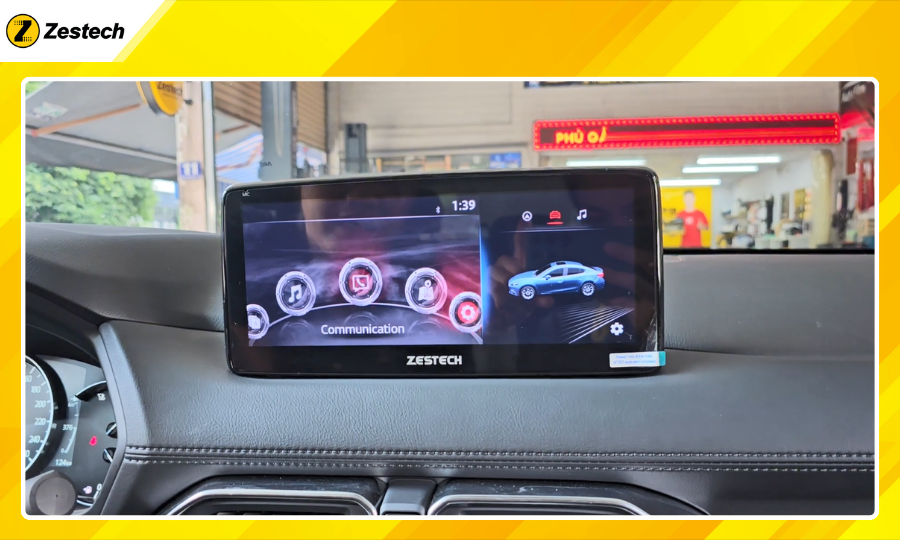 Màn hình ô tô cho xe Mazda CX-8 2022 chạy song song 2 hệ điều hành Mazda Connect và Android