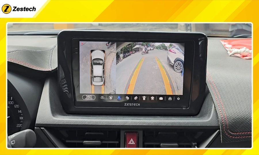 Màn hình ô tô cho xe Toyota Avanza 2023 có hệ thống camera siêu nét