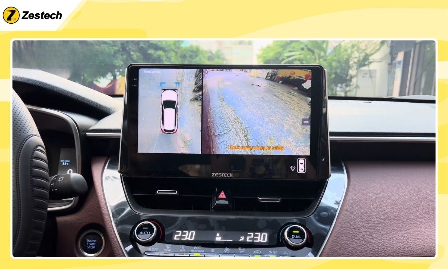 Màn hình ô tô cho xe Toyota Cross 2023 chính hãng tích hợp sẵn camera 360