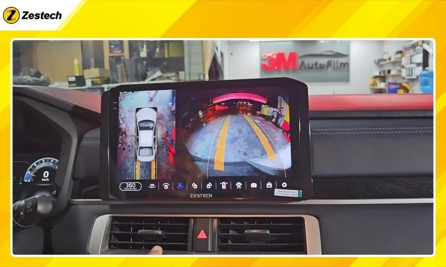 Màn hình ô tô cho xe Mitsubishi Xpander 2018-2024 thích hợp 4 mắt cam nét đến từng cen ti mét