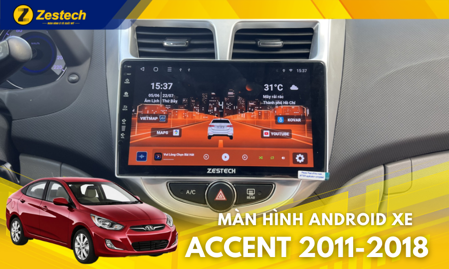 Màn hình ô tô cho xe Hyundai Accent 2011-2018