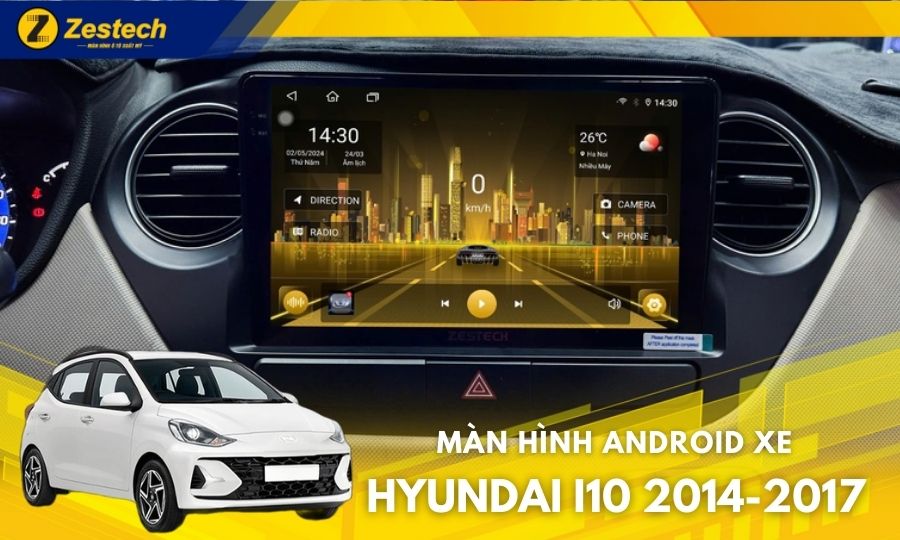 Z18 – Màn hình ô tô cho xe Hyundai i10 2014-2017