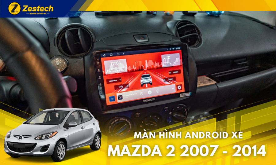 S100J – Màn hình ô tô cho xe Mazda 2 2007-2014