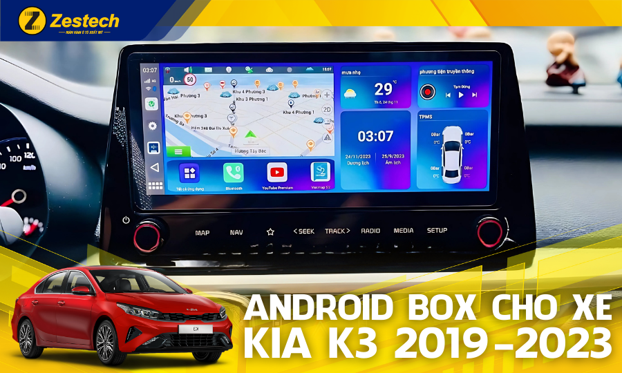 DX165 – Android Box cho xe Kia K3 2019-2023