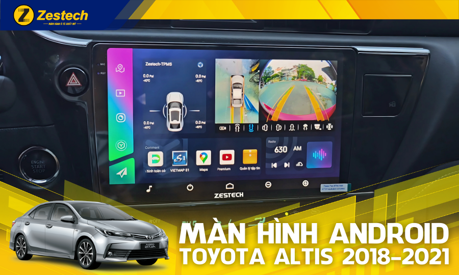 ZX10+ Bản Cao Cấp – Màn hình ô tô cho xe Toyota Altis 2018-2021