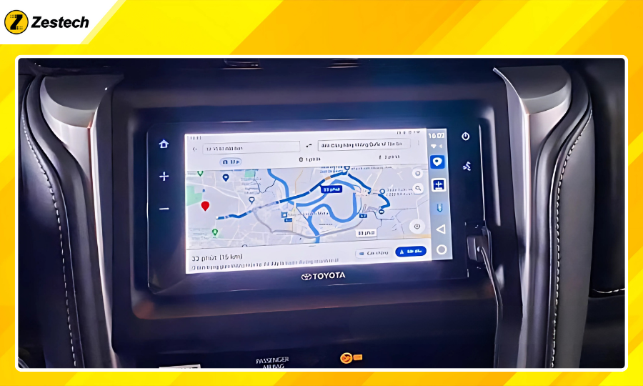 Chỉ đường bằng Google Maps với Android Box cho xe Toyota Fortuner 2017-2020