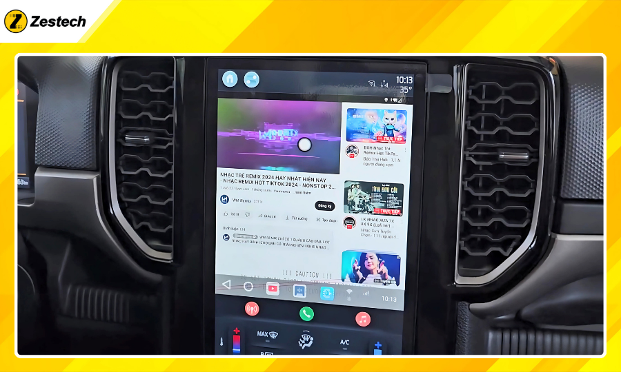 Xem youtube không quảng cáo với Android Box cho xe Ford Everest 2022-2024