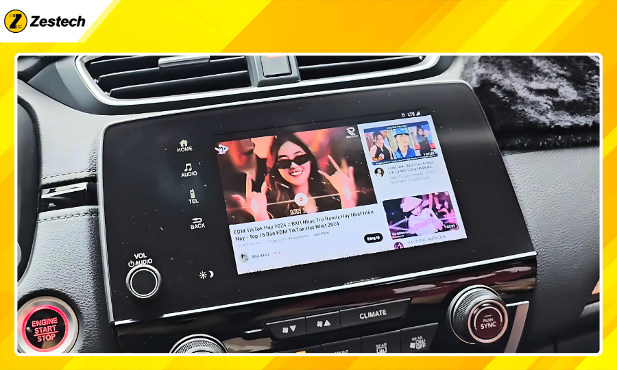 Xem youtube không quảng cáo với Android Box cho xe Honda CR-V 2017-2022