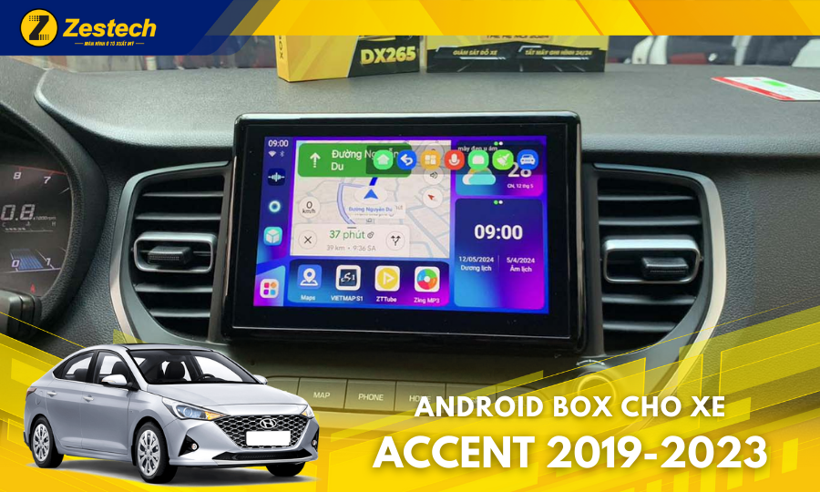 DX265 – Android Box cho xe Hyundai Accent 2019-2023