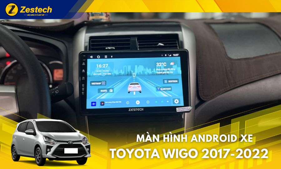 S100J – Màn hình ô tô cho xe Toyota Wigo 2017-2022