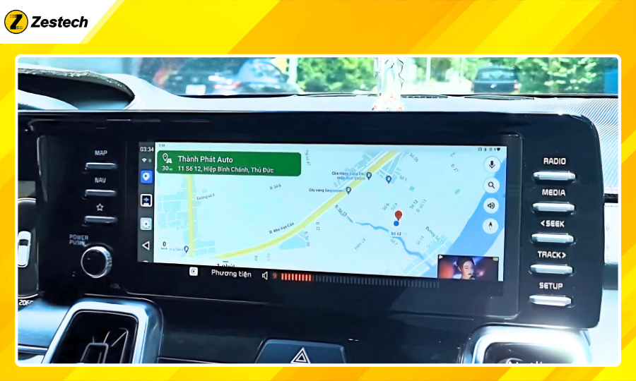 Android Box cho xe Kia Sorento 2021-2024 tích hợp bản đồ Google Maps