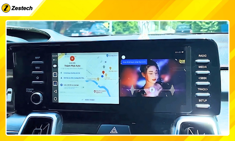 Android Box cho xe Kia Sorento 2021-2024 xử lý đa nhiệm cực mượt