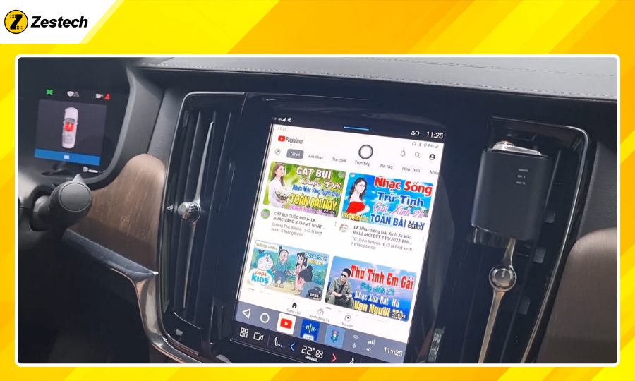 Xem youtube không quảng cáo với Android Box cho xe Volvo S90 2018-2021