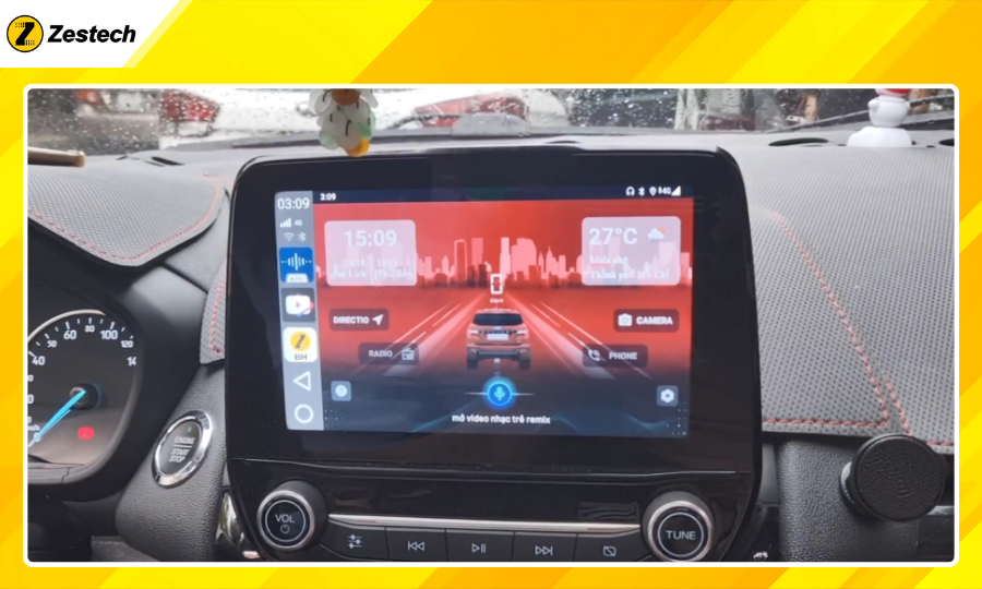 Điều khiển Android Box cho xe Ford EcoSport 2021-2024 dễ dàng bằng giọng nói