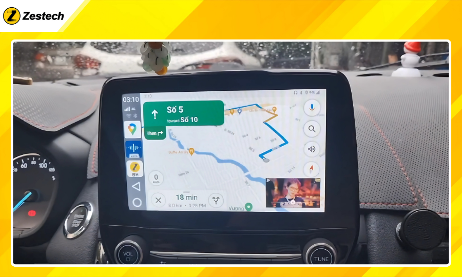 Android Box cho xe Ford EcoSport 2021-2024 tích hợp đa dạng bản đồ dẫn đường