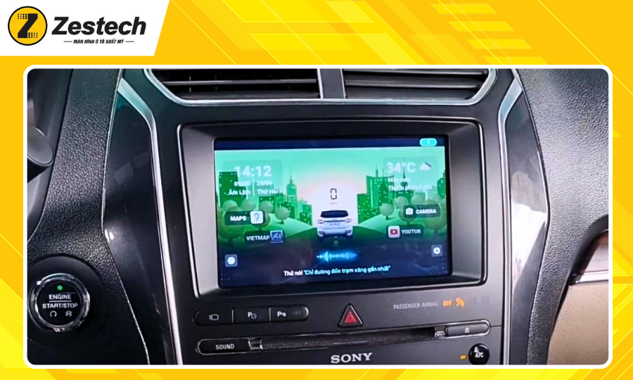 Android-Box-cho-xe-Ford-Explorer-2017-2021-ra-lenh-giong-noi