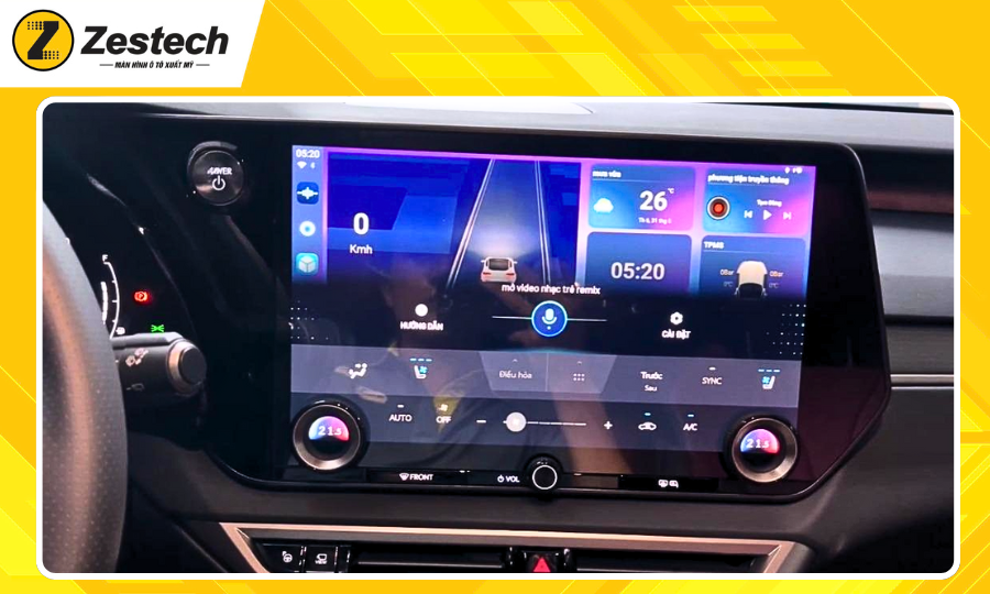 android-box-cho-xe-Lexus-RX500h-2024-ra-lenh-giong-noi