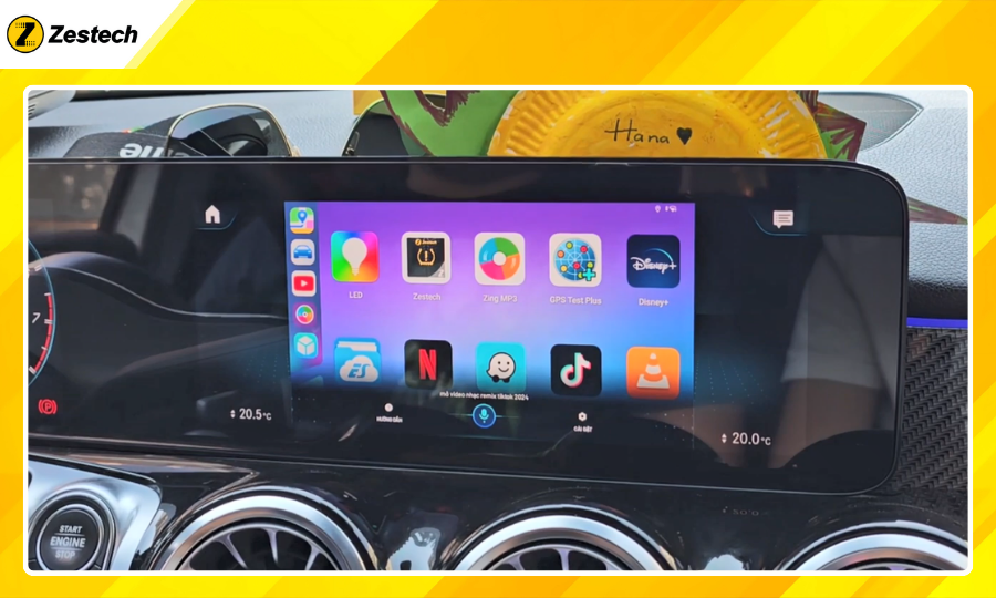 Điều khiển Android Box cho xe Mercedes GLB 35 4Matic bằng giọng nói