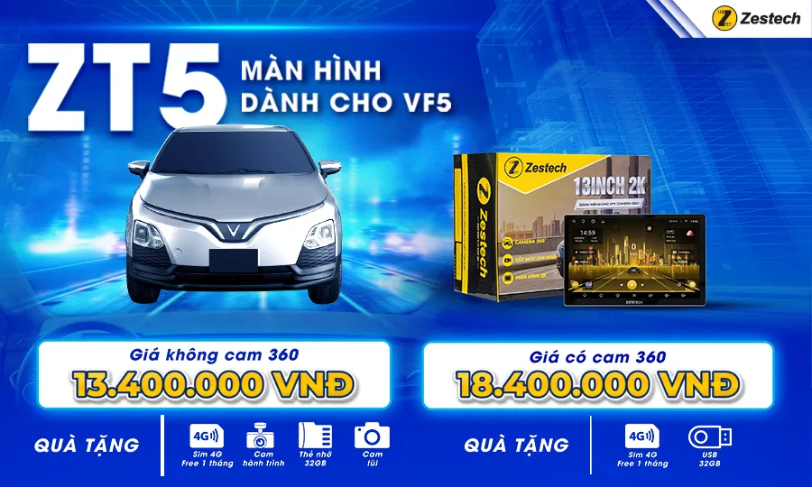 Zestech ZT5 chính thức ra mắt: Màn hình Android cao cấp dành riêng cho VinFast VF5
